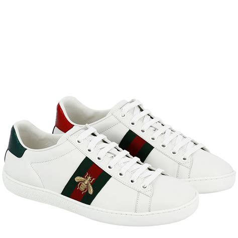 plain white gucci sneakers|classic white Gucci sneakers.